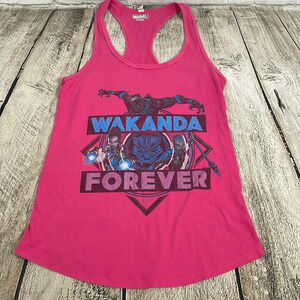 Women’s Wakanda Forever pink racerback tank top Medium